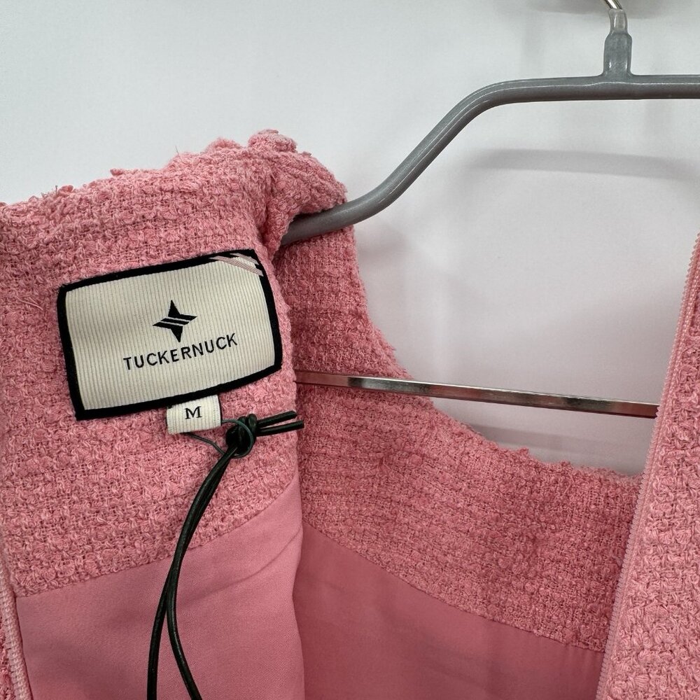 Tuckernuck Blush Peony Tweed Jackie Dress sz M Shift Mini Business Career NWT** - Picture 9 of 12